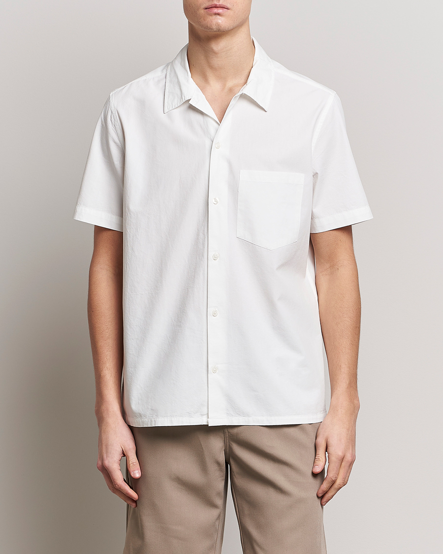 Herr | Skjortor | Samsøe Samsøe | Samsøe & Samsøe Avan Organic Cotton Short Sleeve Shirt White