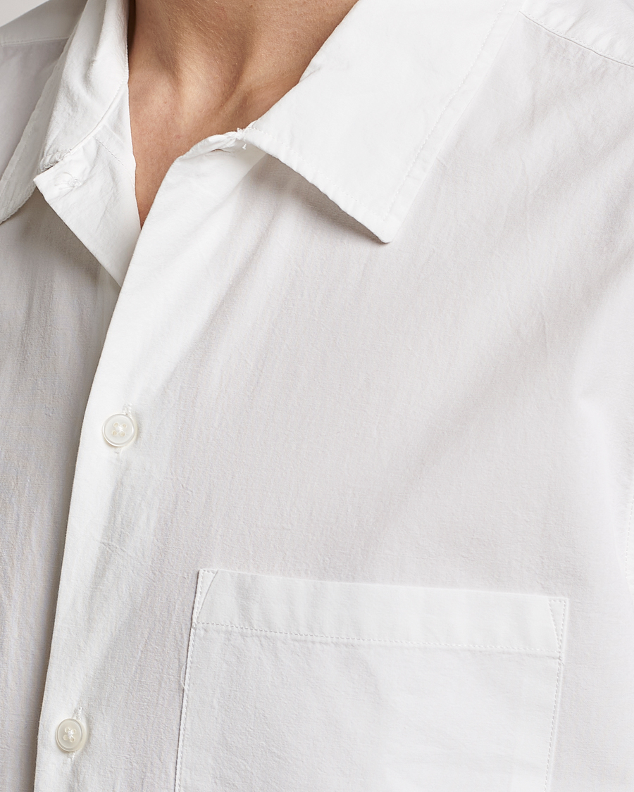 Herr | Skjortor | Samsøe Samsøe | Samsøe & Samsøe Avan Organic Cotton Short Sleeve Shirt White