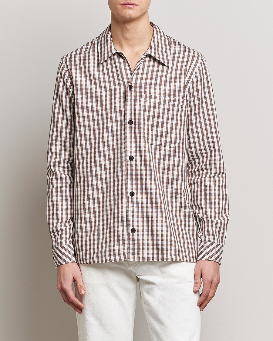 Herr | Skjortor | Samsøe Samsøe | Samsøe & Samsøe Taka Cotton Lyocell Overshirt Dark Earth
