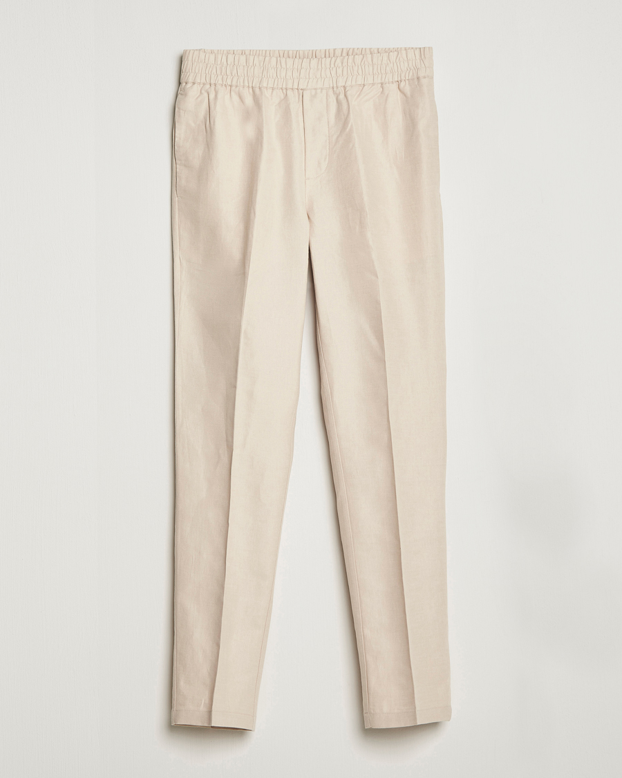 Herr | Byxor | Samsøe Samsøe | Samsøe & Samsøe Smithy Linen Cotton Trousers Oatmeal