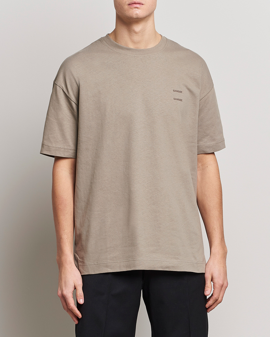 Herr | T-Shirts | Samsøe & Samsøe | Joel Organic Cotton T-Shirt Brindle