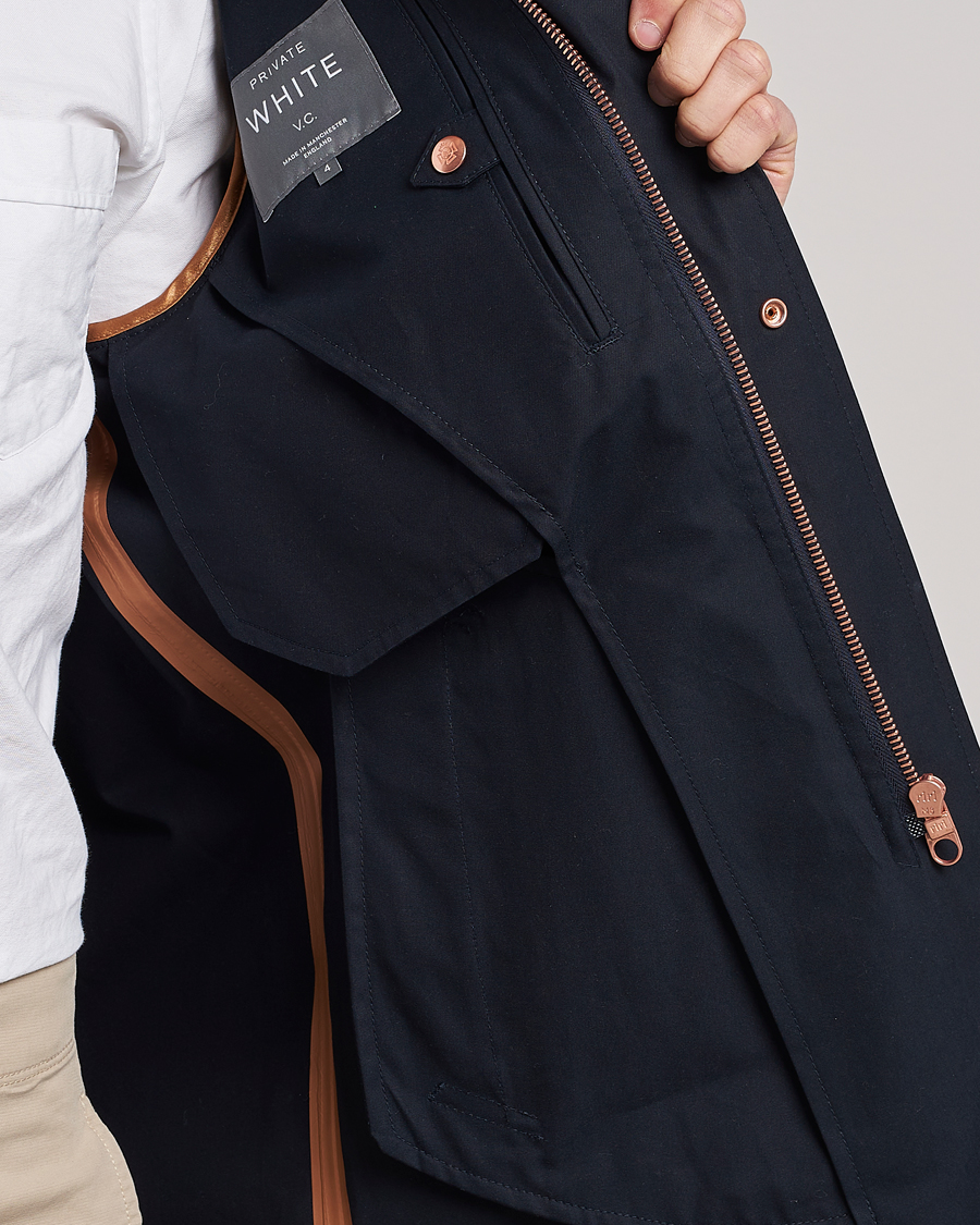 Herr | Jackor | Private White V.C. | Unlined Cotton Ventile Mac Coat 3.0 Midnight