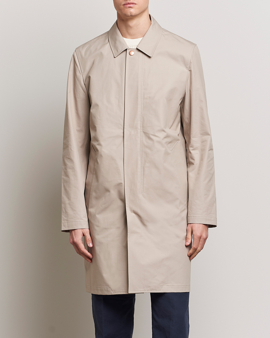 Herr | Jackor | Private White V.C. | Unlined Cotton Ventile Mac Coat 3.0 Plaza Taupe