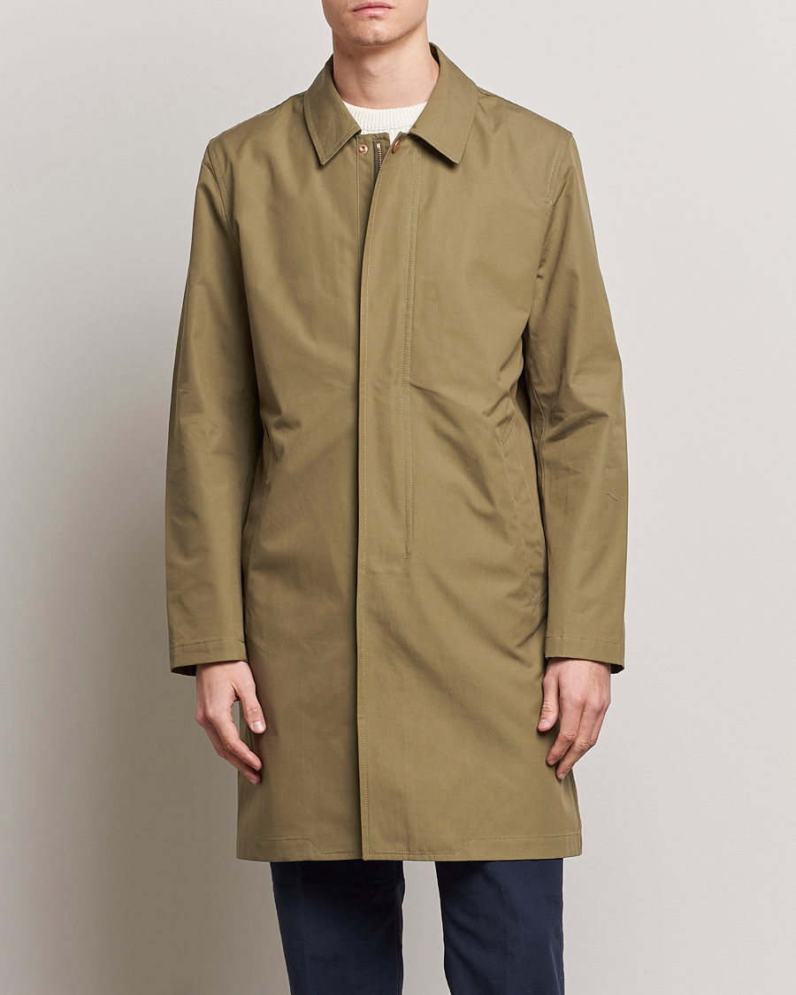 Herr | Jackor | Private White V.C. | Unlined Cotton Ventile Mac Coat 3.0 Sage