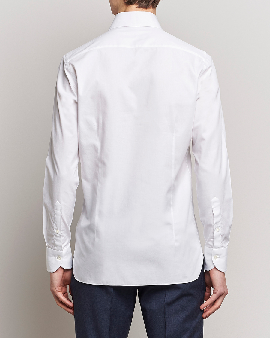 Herr | Skjortor | 100Hands | Gold Line Cotton Twill Cut Away Shirt White