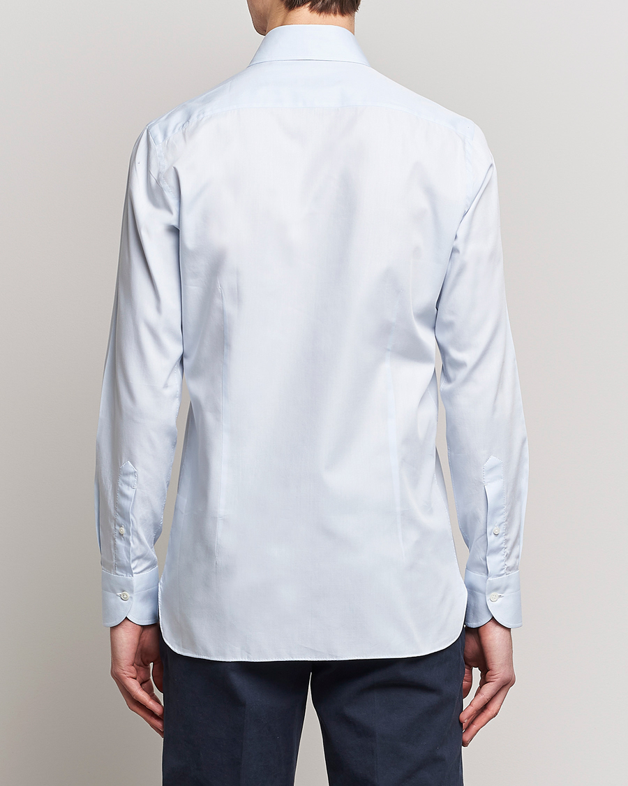Herr | Skjortor | 100Hands | Gold Line Cotton Twill Cut Away Shirt Light Blue
