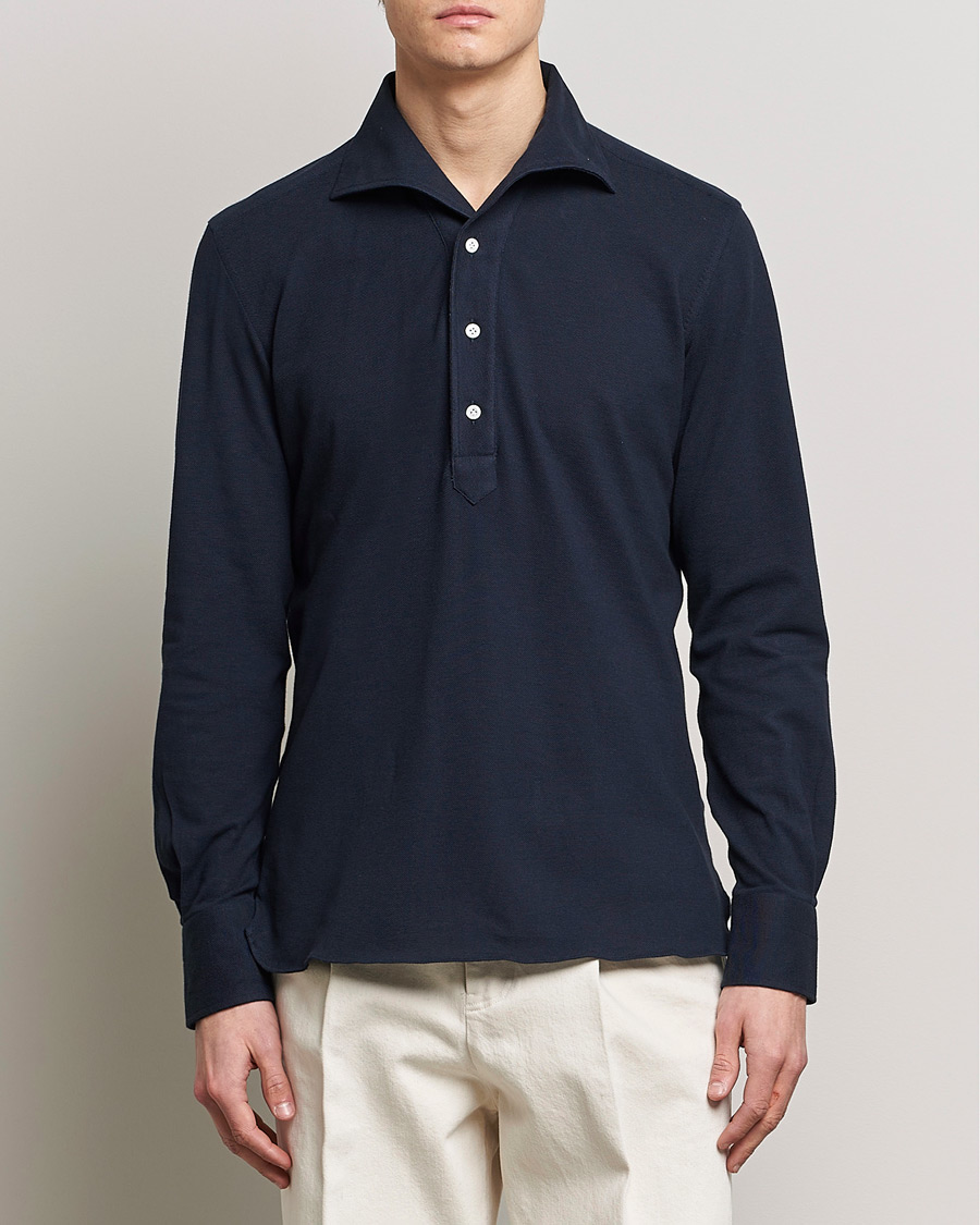 Herr | Skjortor | 100Hands | Signature One Piece Jersey Polo Navy