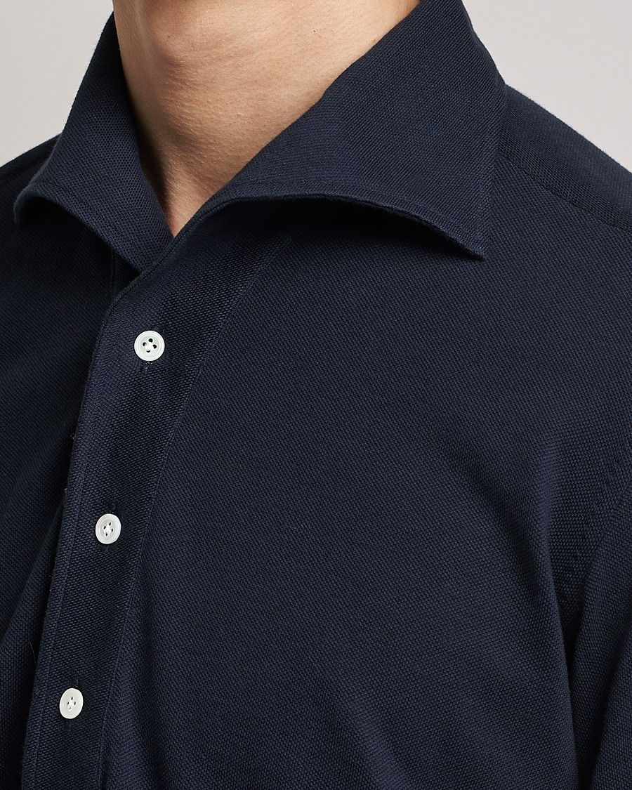 Herr | Skjortor | 100Hands | Signature One Piece Jersey Polo Navy