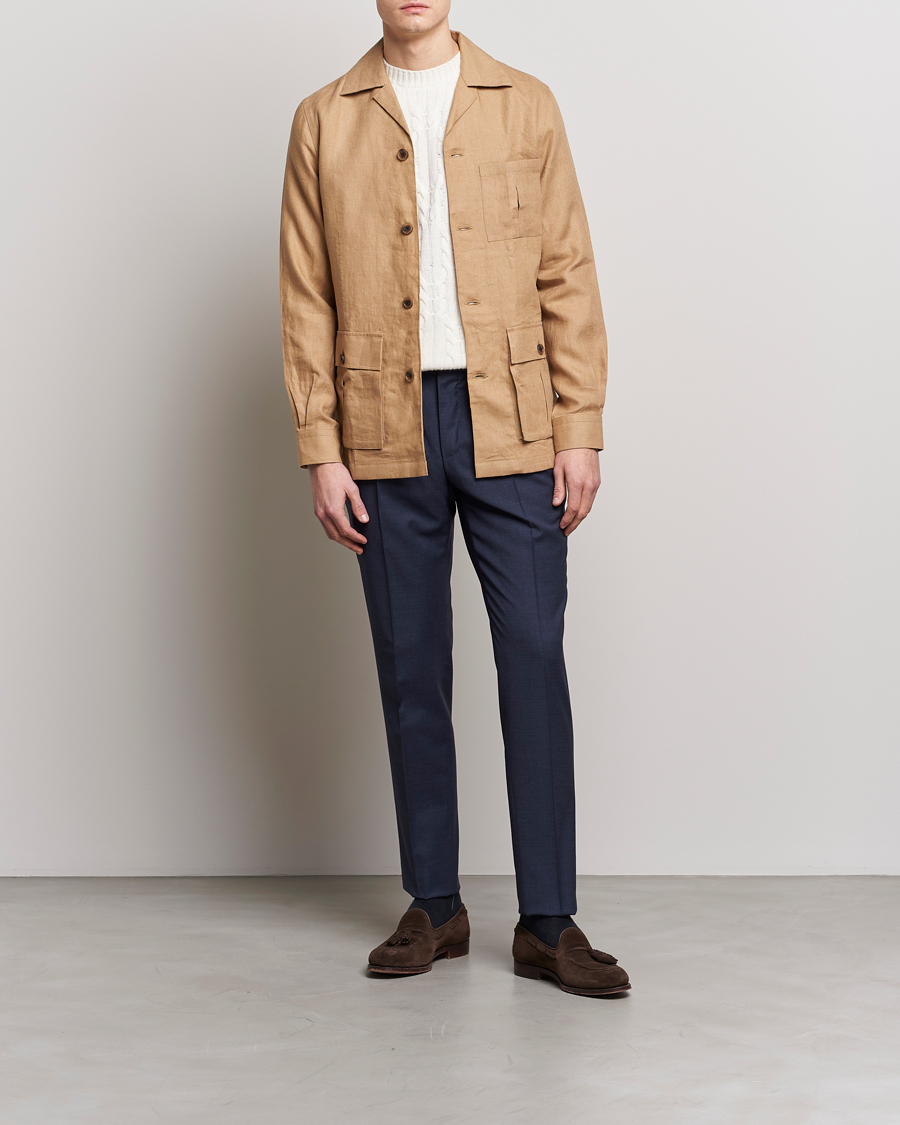 Herr | Jackor | 100Hands | Linen Travellers Jacket Beige