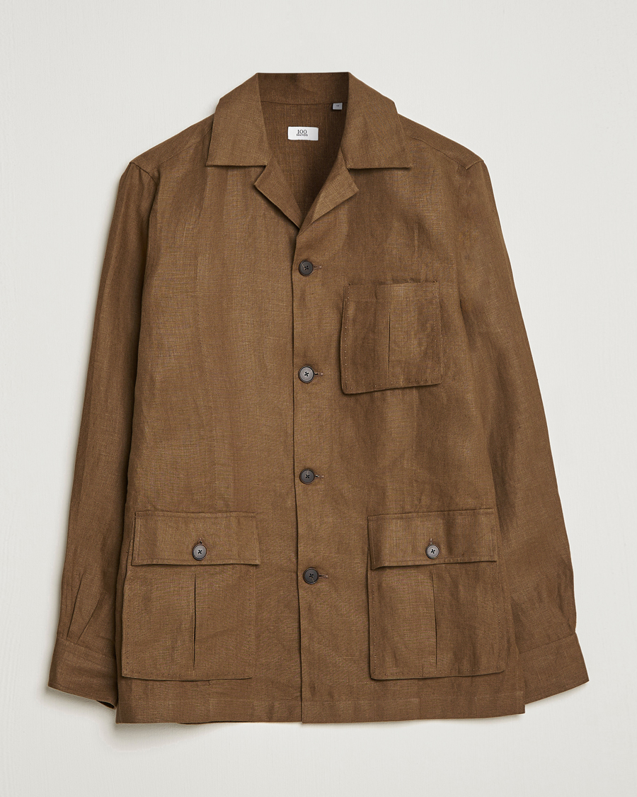 Herr | Jackor | 100Hands | Linen Travellers Jacket Green
