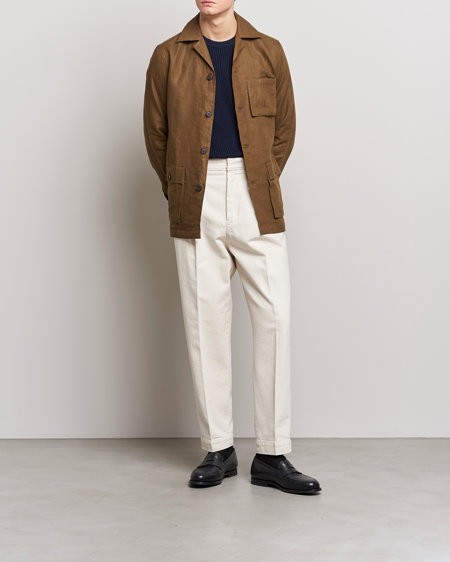 Herr | Jackor | 100Hands | Linen Travellers Jacket Green