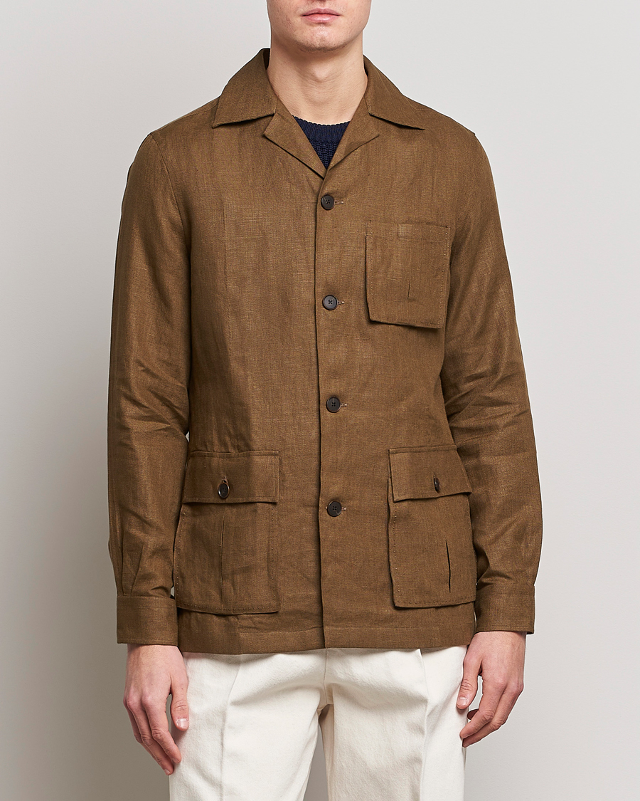 Herr | Jackor | 100Hands | Linen Travellers Jacket Green
