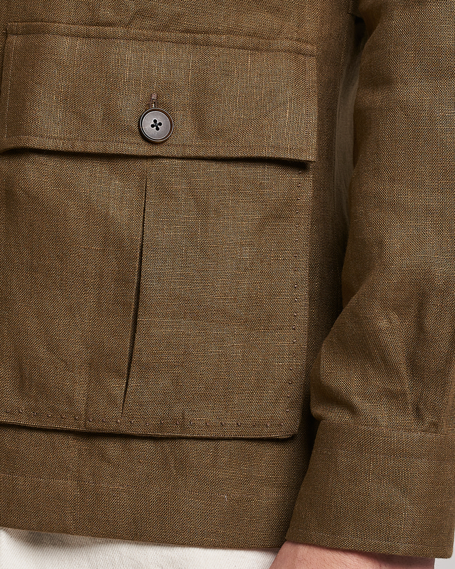 Herr | Jackor | 100Hands | Linen Travellers Jacket Green