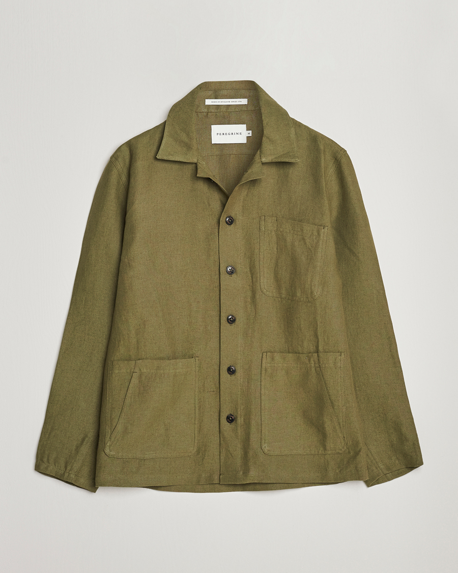Herr | Skjortor | Peregrine | Grange Linen Shacket Khaki