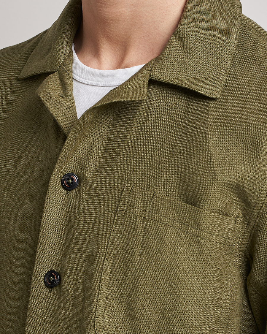 Herr | Skjortor | Peregrine | Grange Linen Shacket Khaki