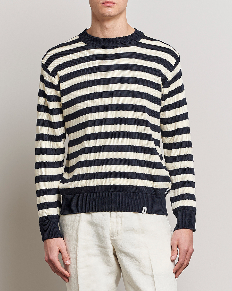 Herr | Best of British | Peregrine | Richmond Organic Cotton Sweater Navy