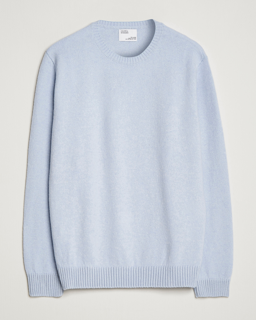 Herr | Tröjor | Colorful Standard | Classic Merino Wool Crew Neck Polar Blue