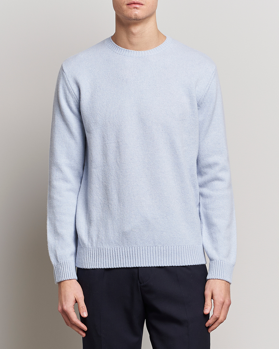 Herr | Kläder | Colorful Standard | Classic Merino Wool Crew Neck Polar Blue