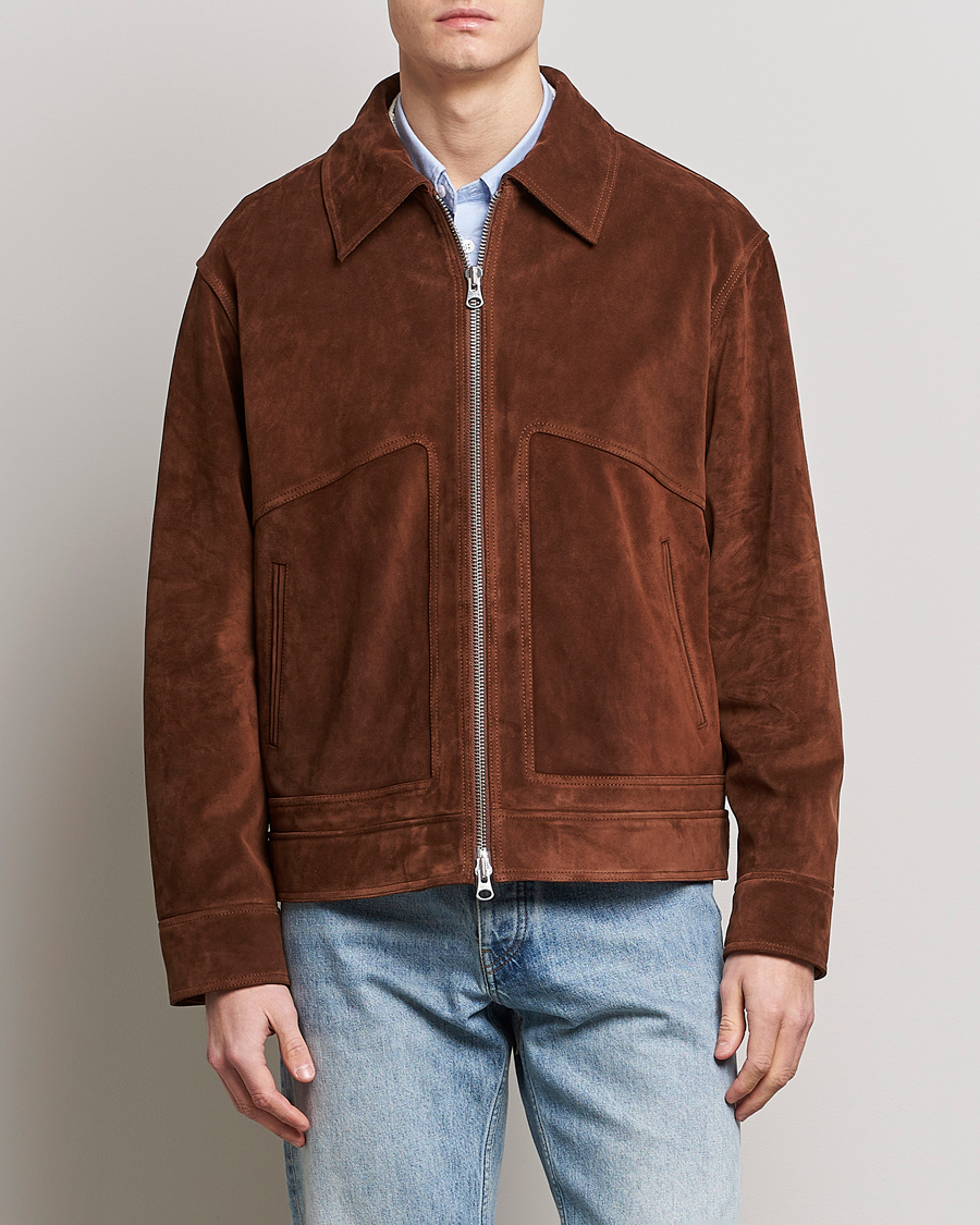 Herr |  | GANT | Suede Jacket Mahogany Brown