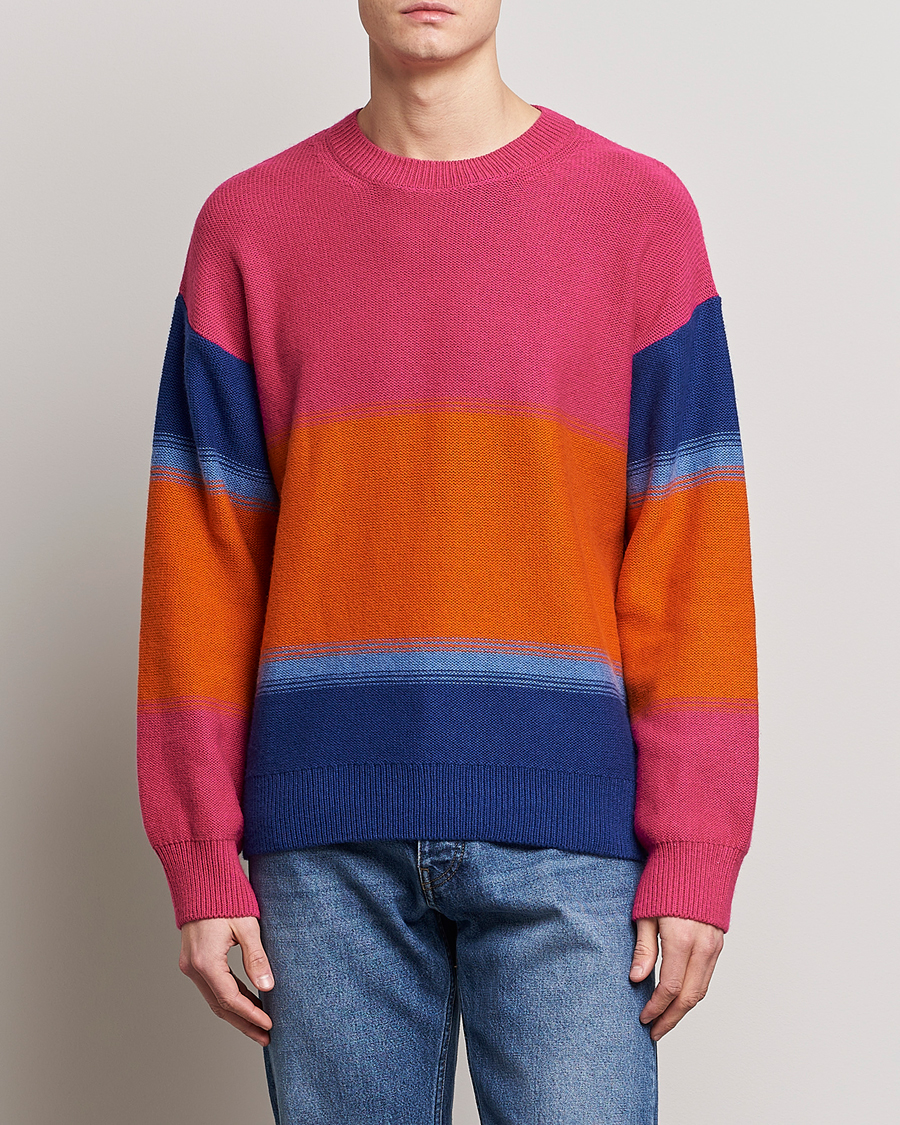 Herr | Tröjor | GANT | Degraded Striped Knitted Sweater Multi