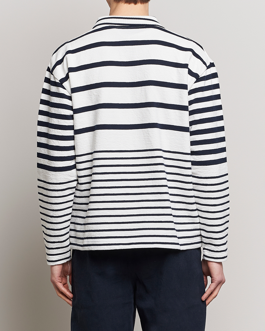 Herr | Tröjor | GANT | Heavy Knitted Striped Rugger Eggshell