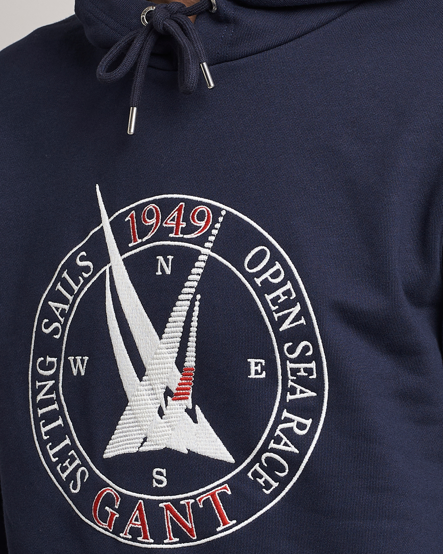Herr | Tröjor | GANT | Sailing Hoodie Evening Blue