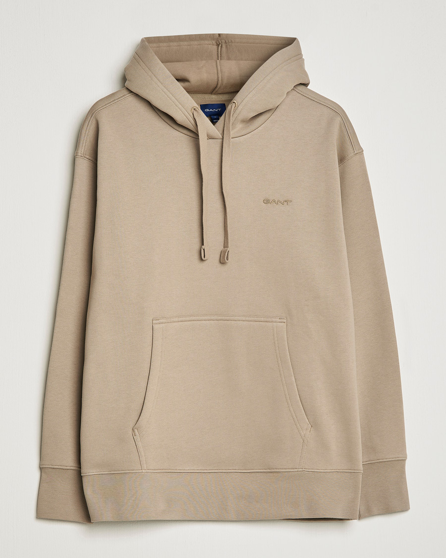 Herr | Tröjor | GANT | Icon Hoodie Taupe Beige