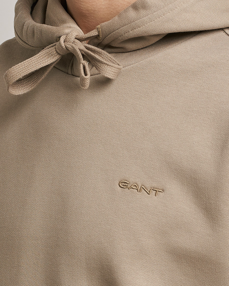 Herr | Tröjor | GANT | Icon Hoodie Taupe Beige