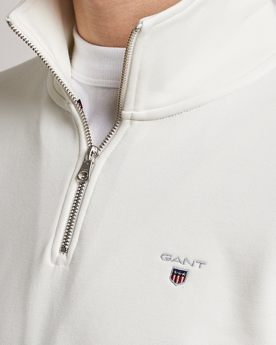 Herr | Tröjor | GANT | Original Shield Logo Half-Zip Eggshell