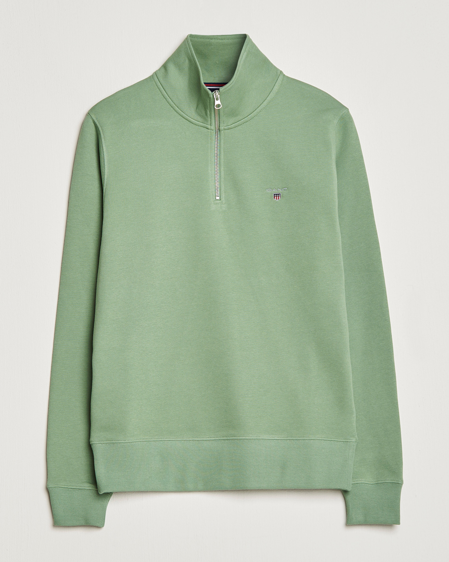 Herr | Tröjor | GANT | Original Shield Logo Half-Zip Kalamata Green