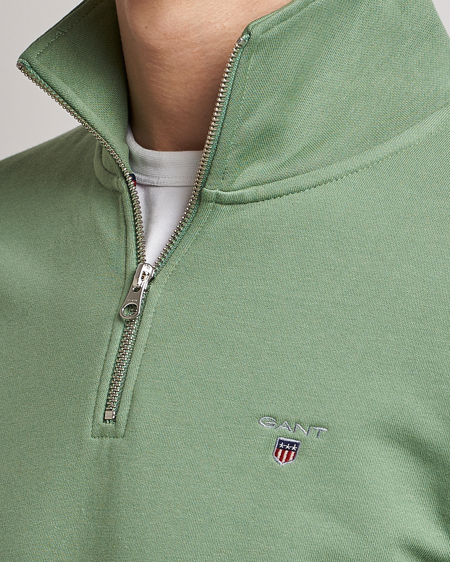 Herr | Tröjor | GANT | Original Shield Logo Half-Zip Kalamata Green