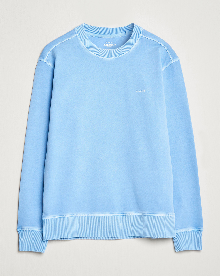 Herr | Tröjor | GANT | Sunbleached Crew Neck Sweatshirt Gentle Blue