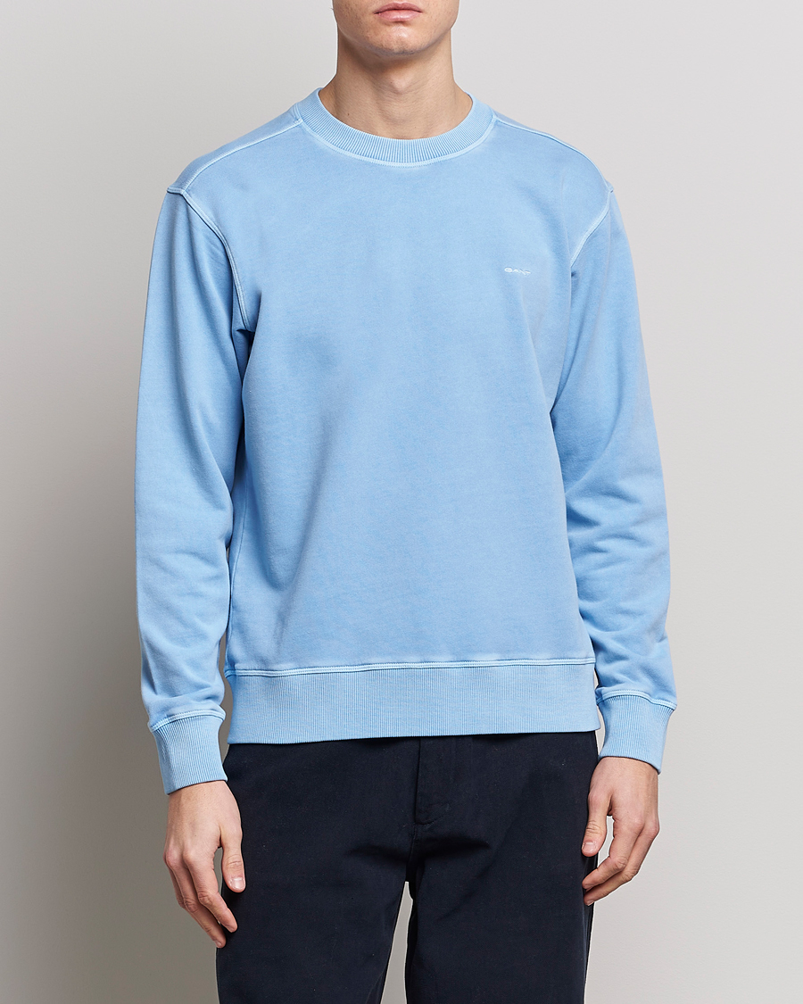 Herr | Tröjor | GANT | Sunbleached Crew Neck Sweatshirt Gentle Blue