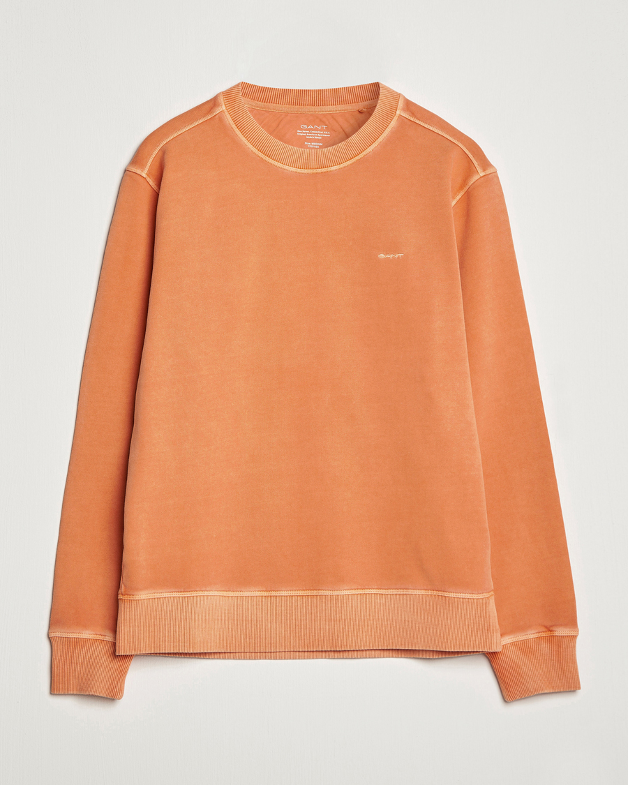 Herr | Tröjor | GANT | Sunbleached Crew Neck Sweatshirt Orange