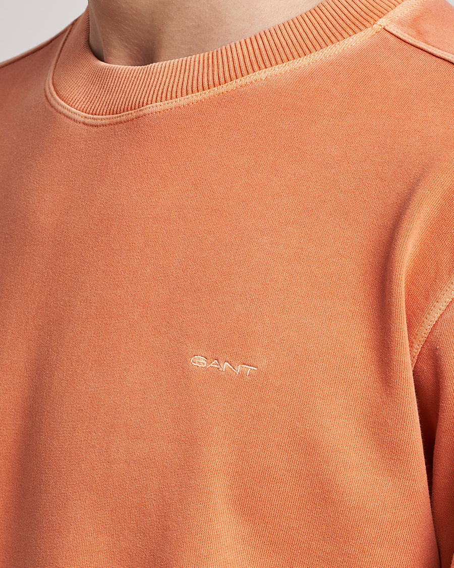 Herr | Tröjor | GANT | Sunbleached Crew Neck Sweatshirt Orange