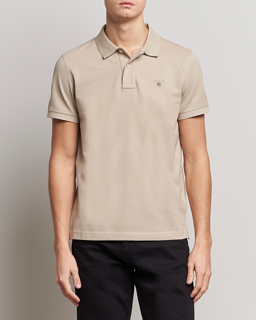 Herr | Pikéer | GANT | The Original Polo Concrete Beige