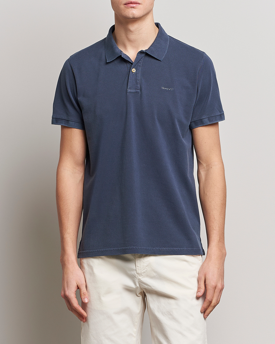 Herr | Kortärmade pikéer | GANT | Sunbleached Polo Evening Blue