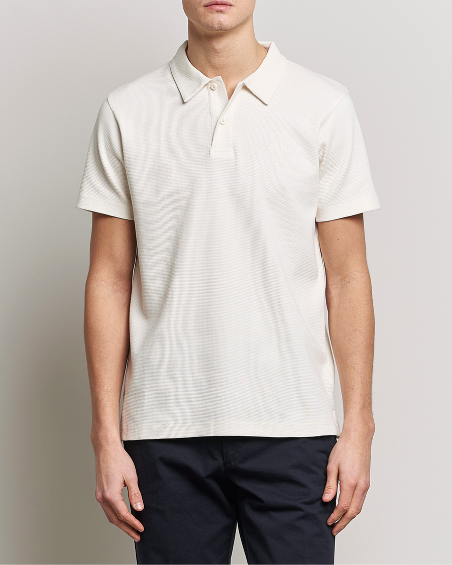 Herr | GANT | GANT | Waffle Textured Polo Cream