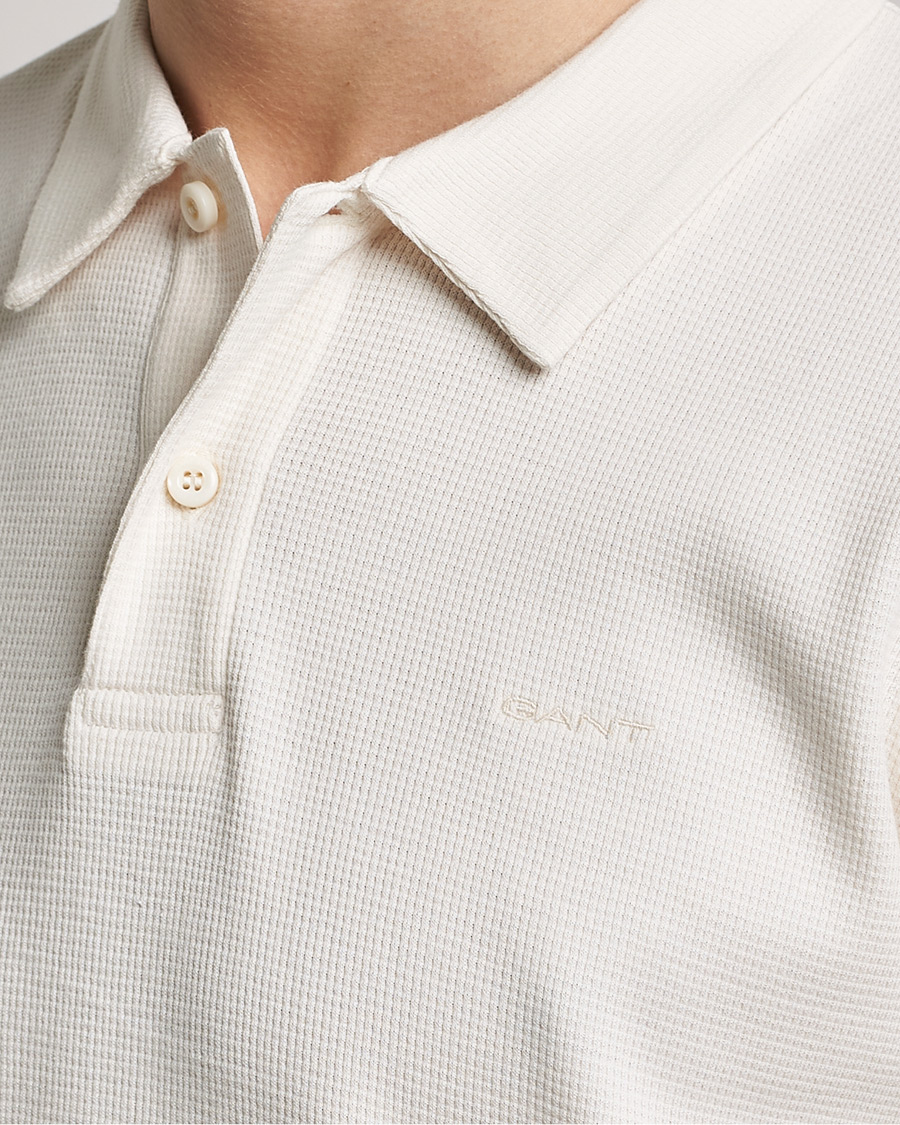 Herr | Pikéer | GANT | Waffle Textured Polo Cream