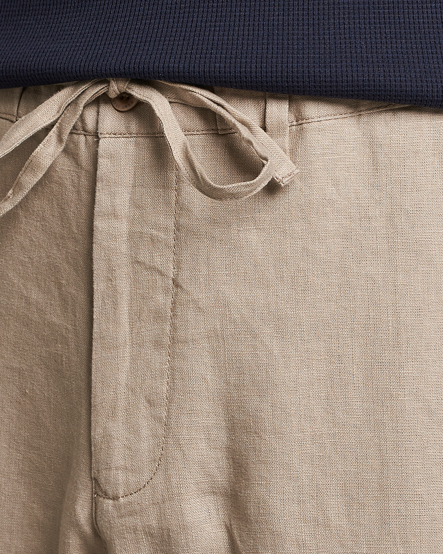 Herr | Byxor | GANT | Relaxed Linen Drawstring Pants Concrete Beige
