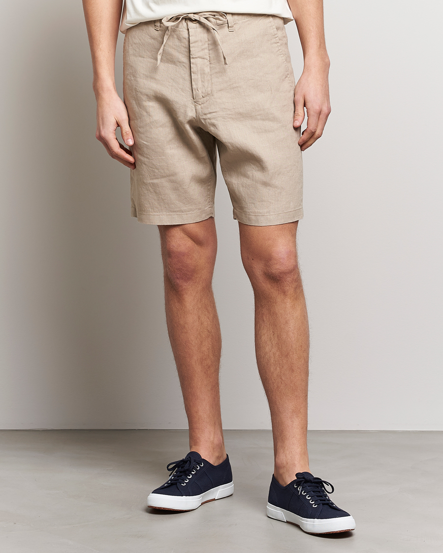 Herr | Shorts | GANT | Relaxed Linen Drawstring Shorts Concrete Beige