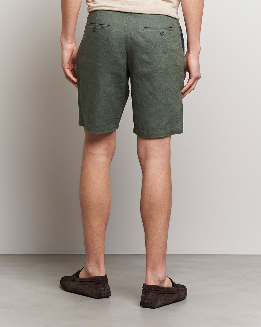 Herr | Shorts | GANT | Relaxed Linen Drawstring Shorts Green Ash
