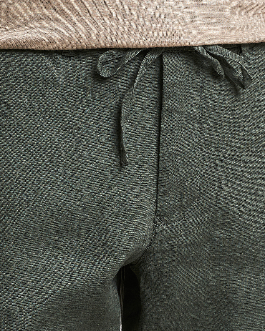 Herr | Shorts | GANT | Relaxed Linen Drawstring Shorts Green Ash