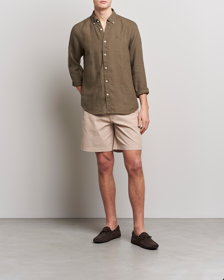 Herr | Shorts | GANT | Seersucker Drawstring Shorts Dry Sand
