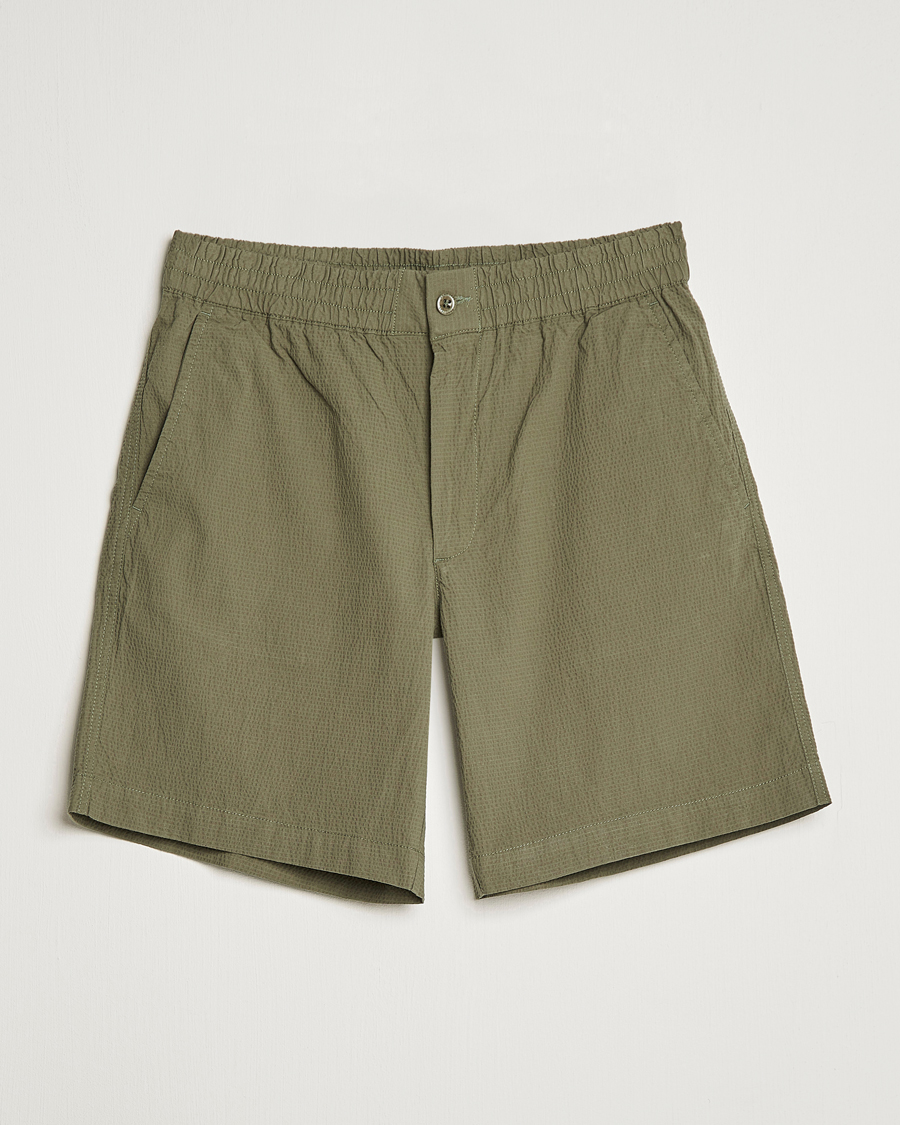Herr | Shorts | GANT | Seersucker Drawstring Shorts Racing Green