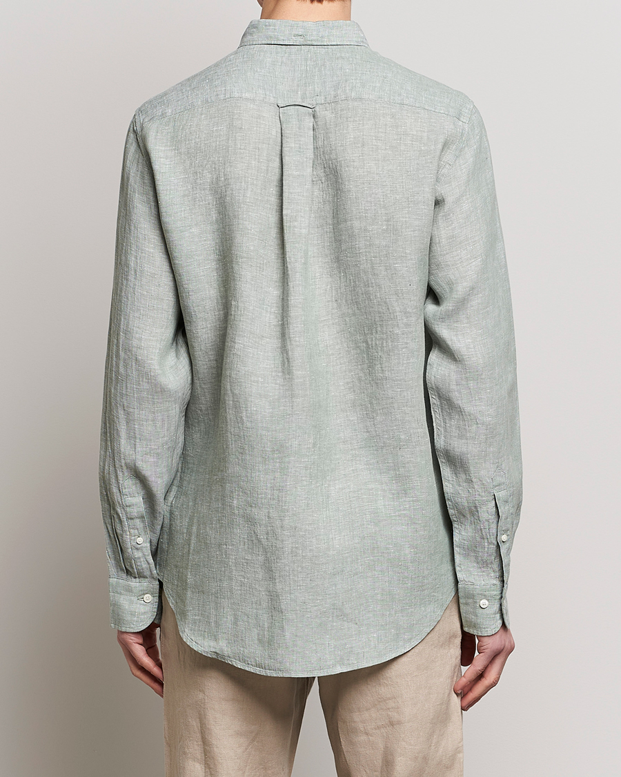 Herr | Skjortor | GANT | Regular Fit Linen Shirt Calamata Green