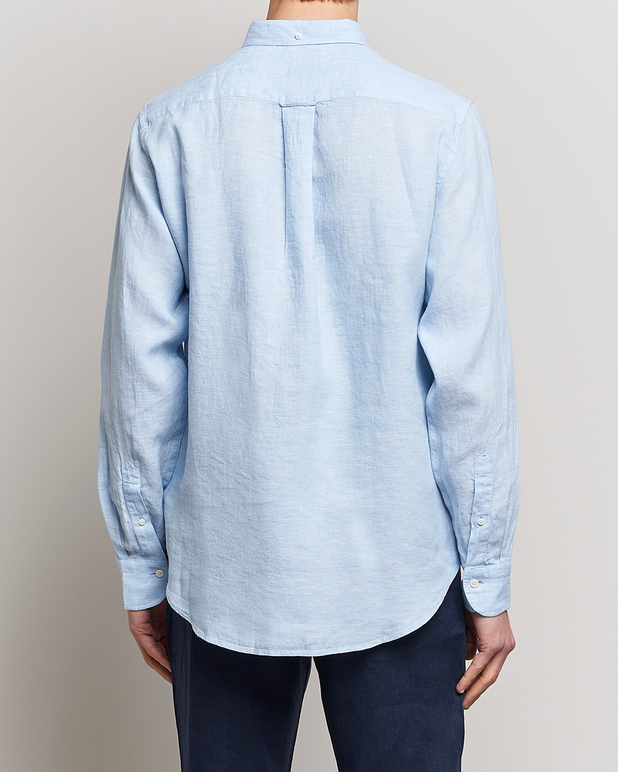 Herr | Skjortor | GANT | Regular Fit Linen Shirt Capri Blue
