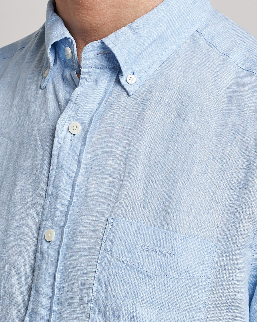 Herr | Skjortor | GANT | Regular Fit Linen Shirt Capri Blue