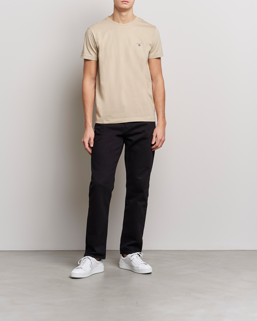 Herr | T-Shirts | GANT | The Original T-Shirt Concrete Beige