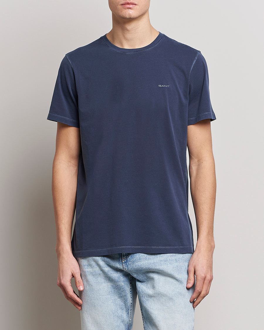 Herr | Kortärmade t-shirts | GANT | Sunbleached T-Shirt Evening Blue